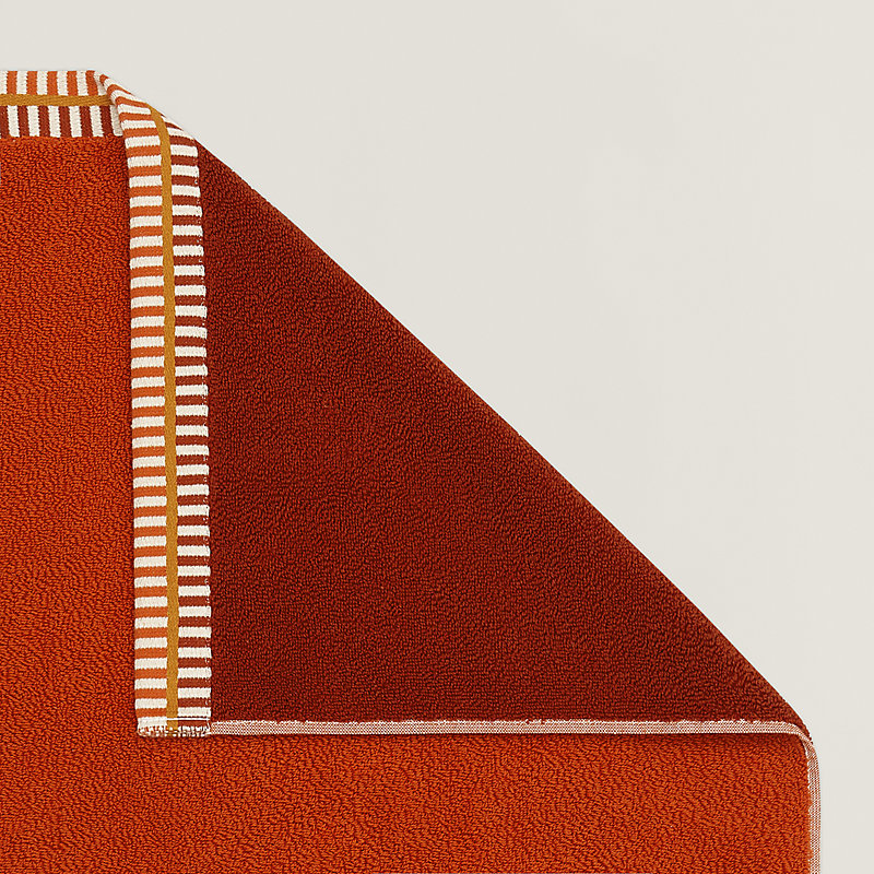 フェイスタオル 《ヴィス・ヴェルサ》 - オレンジ | Hermès - エルメス